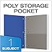 Oxford Spiral Notebooks, 1-Subject, Wide Ruled Paper, Durable Plastic Cover, 100 Sheets, Divider Pocket, 3 per Pack (10389)