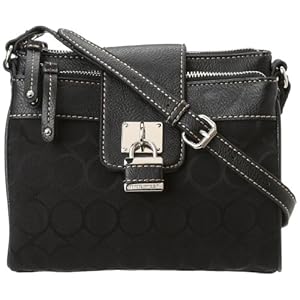 Nine West 9 Jacquard Cross Body,Brown/Khaki,One Size