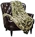 Chanasya Premium Wolf Faux Fur Throw Blanket - Soft, Fuzzy Sherpa & Minky Throw Blanket - for Bed or Couch - 50