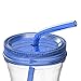 Simple HH Tritan BPA-Free Water Bottle with Straw 33oz Dishwasher-Safe Drinking Tumbler | Extra Wide Mouth w/Easy Twist Lid (Sapphire)