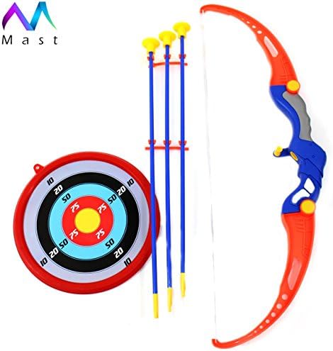 Kids Bow And Arrow Set With Arrows, Target, And Quiver