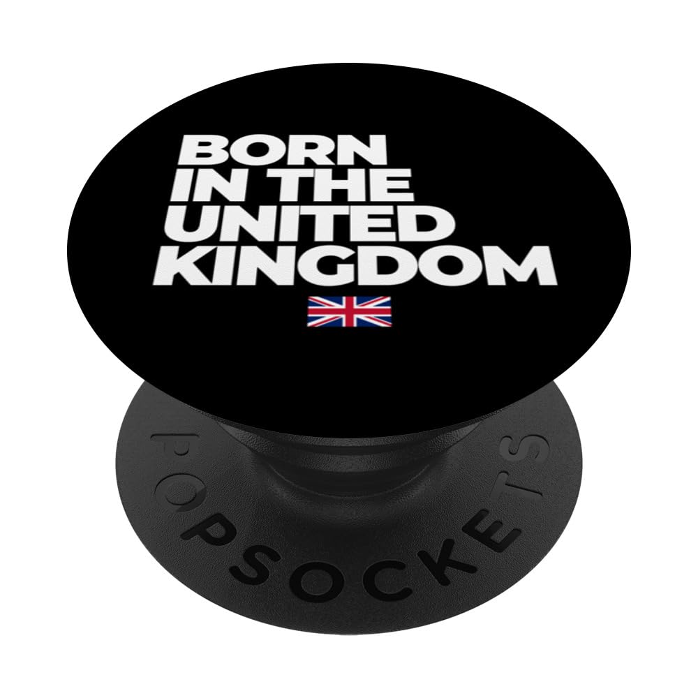 I Love UK, Proud Born in UK United Kingdom Graphic Design PopSockets Swappable PopGrip
