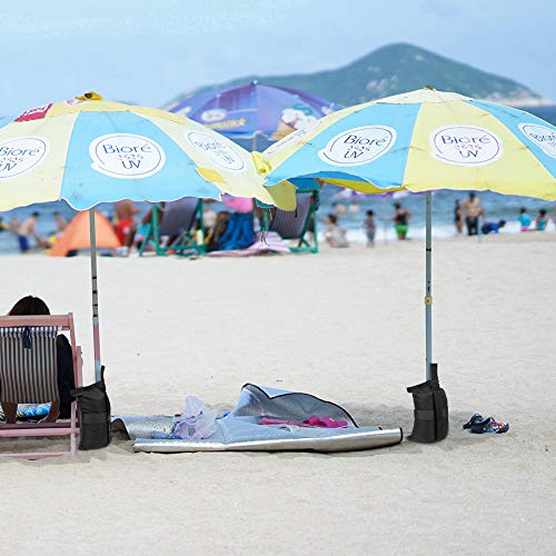 HIPPIH Weight Bags for Pop up Canopy, Sand Bag for Camping Tent,4 Pack Sun Shelter, Patio, Gazebo - Holding up 30lbs~40lbs, 300 cu in Capacity (Black)