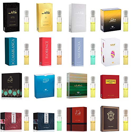 16 Swiss Arabian Designer Fragrance Samples for Women, Men and Unisex - 16 Perfume Vials (All the best sellers perfume samples) (Best Unisex Fragrances 2019)