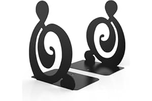 SHIKAMAN Book Ends, Metal BookEnds Heavy Duty bookend (Black 1 Pair)