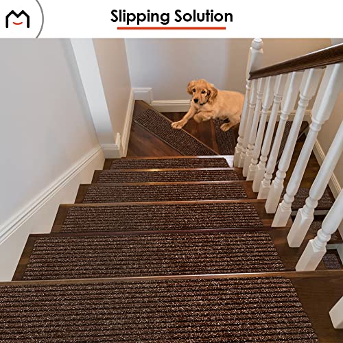 MATAHUM Stair Treads for Wooden Steps Indoor, NonSlip Carpet Stair