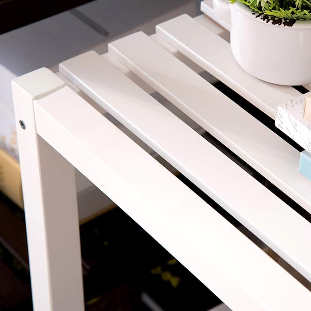 IOTXY Bathroom 3-Tier Towel Shelves, Pure Nature Solid Wood Storage Rack, Shower Room Floor Shelf, Multifunctional Organizer, Easy Assembly, White: Kitchen & Dining