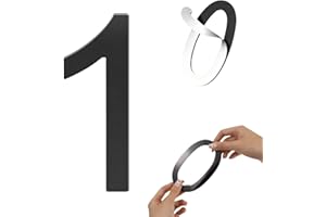 Habitable tree Self-adhesive House Numbers, Acrylic House Number Modern House Numbers Black Mailbox Numbers for Outside Address Home Number for Apartments Office Hotel Room (3in No.1)