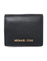 Michael Kors Jet Set Travel Leather Carryall Card Case Wallet (Negro)