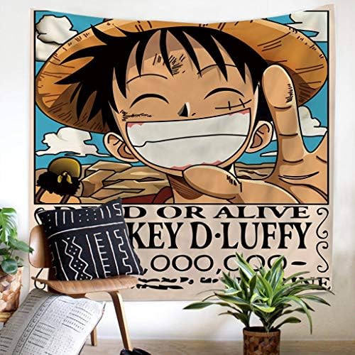 MCGMXG Tapestry One Piece Anime Wall Tapestry Living Room Bedroom Wall Hanging Home Decor Wall Hanging, Sheets Tapestry (Color : B, Size : 150CM×200CM)