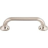 Top Knobs TK593BSN Mercer Collection 3-3/4" Oculus Oval Pull, Brushed Satin Nickel