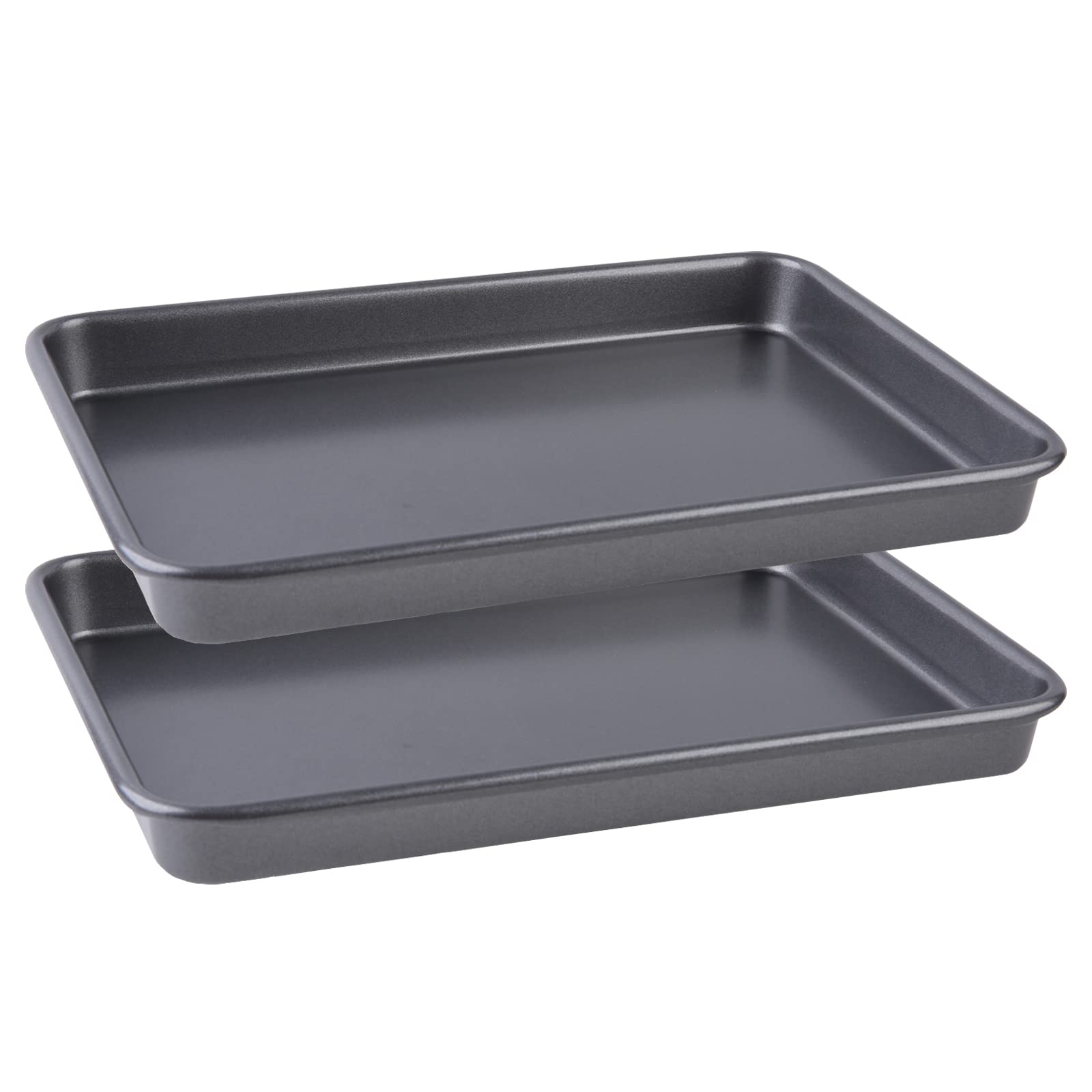 13.5 Inch Oven Tray Set, 2-Piece Heavy Duty Baking Tray, Nonstick Baking Pan (Deep Grey)