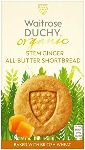 Duchy Waitrose Organic All Butter Stem Ginger Shortbread 150g (Pack of 4)