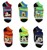Mickey Mouse Little Boys 6 pack Socks (Toddler)