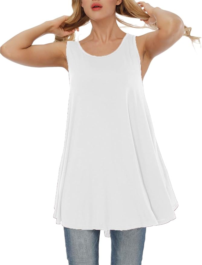 white flowy tank top plus size