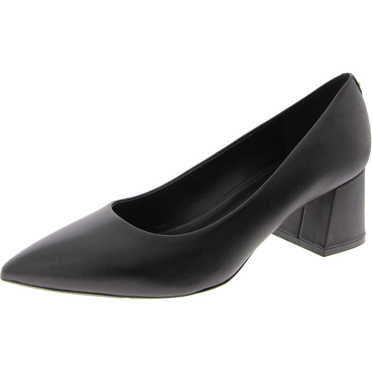 Calvin Klein Women’s Lenott Pump, Black Leather 002, 5.5
