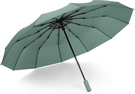 Sombrilla totalmente automática de 12 varillas, plegable, de verano