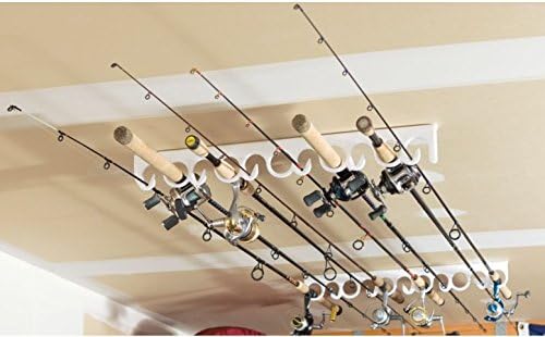 Amazon Com Metal Overhead Ceiling Mount Fishing Pole Rod Reel