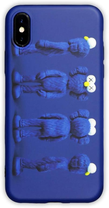 KAWS x Sesame Street BFF Companion Elmo Toy Design iPhone X Case Blue