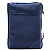 Promo Poly-Canvas Bible / Book Cover w/Fish Applique (Medium, Navy Blue)