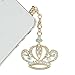 Mavis's Diary 3D Handmade Bling Dust Plug Earphone Jack Accessories /Cell Charms /Dust Plug /Ear Jack for Iphone /Ipad /Ipod Touch /Samsung /HTC /LG Series and Other 3.5mm Ear Jack (Golden Crown)