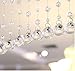 Woaills 1Set Luxury Crystal Glass and Stainless Steel Wire Beads Door String Tassel Curtain Wedding Divider Panel Room Home Decor 1 M (Clear)