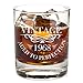 1968 50th Birthday Lowball Whiskey Glass for Men and Women - Vintage Aged To Perfection - Anniversary Gift Idea for Him, Her, Husband or Wife - 50 Year Old Presents for Mom, Dad - 11 oz Bourbon Scotch