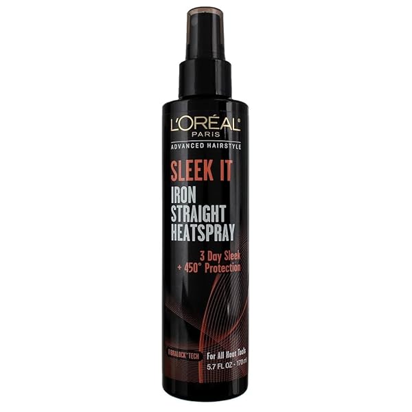 L’ORÉAL PARIS ADVANCED HAIRSTYLE SLEEK IT IRON STRAIGHT HEAT SPRAY, 5.7 OUNCE