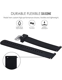 QGHXO Band for Garmin VivoActive 3, Soft Silicone Replacement Watch Band for Garmin VivoActive 3   Garmin Vivoactive 3 Music Garmin Forerunner 645 Music (sin Tracker, correas de repuesto solamente)