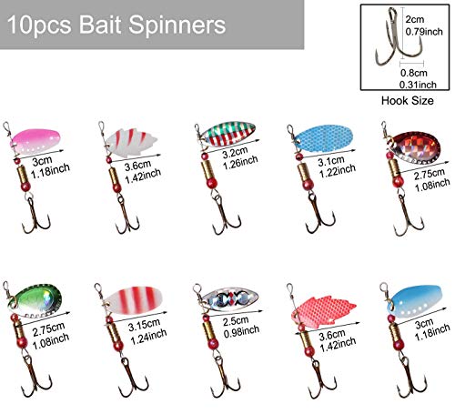 OROOTL Forellenköder Kunstköder Set, 30Stk Angeln Spoon Köder Wobbler Weiche Blinker Angelköder Angelzubehör Set für… – Bild 8