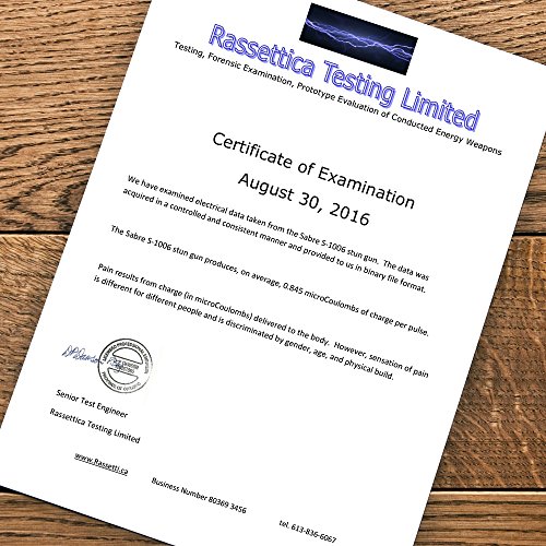 SABRE Concealable Stun Gun & LED Flashlight—Delivers 0.845 Pain