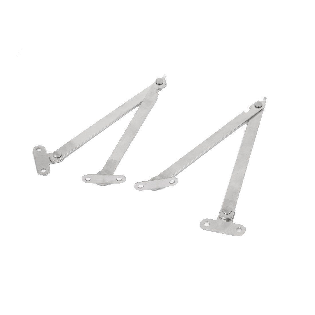 Uxcell a16072000ux0101 Furniture Cupboard Iron Rotatable Folding Lid Support Hinge Silver Tone 122 mm Length (Pack of 2)