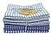 DII Ultra Absorbent, Everyday Cotton Kitchen Towels, Dishtowel Set, Assorted Blue, 5 Piece