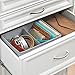 InterDesign Aldo Fabric Dresser drawer and Closet Storage Organizer for Underwear, Socks, Bras, Tights, Leggings - 2 Compartments, Gray