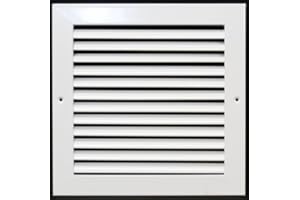 HVAC Premium 10'' X 10'' Aluminum Return Grille - Easy Air Flow - Linear Bar Grilles [Outer Dimensions: 11.875 X 11.875]