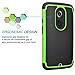 Moto X (2nd Gen) Case, Tekcoo(TM) [Tmajor Series] [Green/Black] Shock Absorbing Hybrid Rubber Plastic Impact Defender Rugged Slim Hard Case Cover Shell For Motorola Moto X 2nd Generation 2014