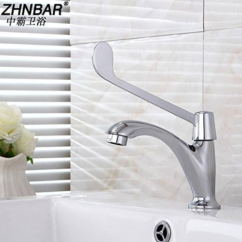 Hlluya Professional Sink Mixer Tap Kitchen Faucet Didier Medical tap Long-Handle Faucet Copper-Wide Medical Hospital Faucet Elbow Touch Type Water taps,D