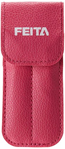 Precision Tweezers for Eyebrows - FEITA Professional Stainless Steel Slant & Pointed Eyebrow Tweezer Set with Travel Case for Woman Facial Hair Removal Clip (Pink - 2 Pcs) - Thumbnail 5