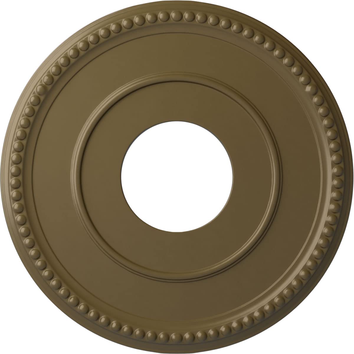 Ekena Millwork CM12BRMMF New Bradford Ceiling Medallion, 12 1/2″OD x 3 7/8″ID x 3/4″P, Hand-Painted Mississippi Mud