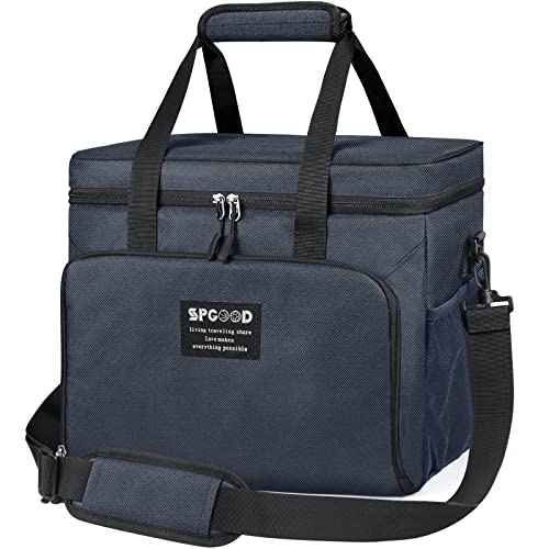 SPGOOD Faltbare Kühltasche, langanhaltend kühl & warmhaltend, Blau 40L