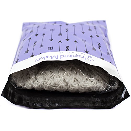 Inspired Mailers - Poly Mailers 10x13 - Tribal Arrows (Purple/Black) - Choose from 6x9, 10x13 and 14.5x19 Sizes - 3.15mil Unpadded Mailing Bags (10x13, 100 Pack) - Thumbnail 3