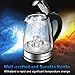 HadinEEon Electric Kettle Glass Boiler Coffee Pot, Water Heater 7 Big Cups 1.8 Liter with Quick Boil, Auto Shut Off and Boil-Dry Protection