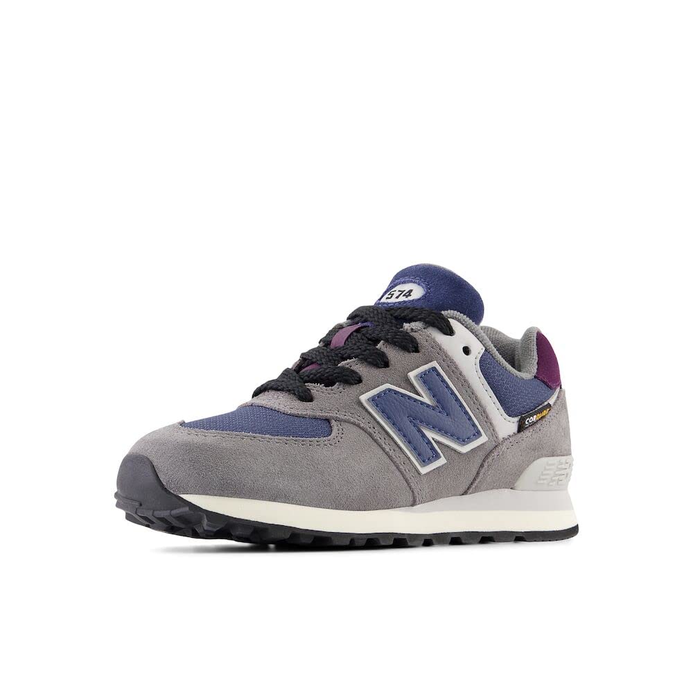 New Balance Boy’s 574 V1 Konkrete Jungle Lace-Up Sneaker, Castlerock/Nb Navy, 6.5 Big Kid