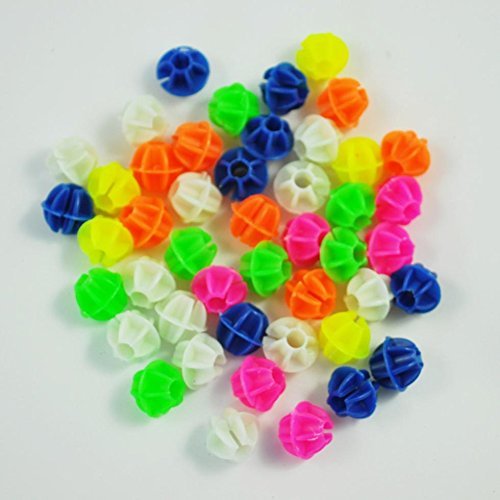 bargain house 2 Bags Colorful Plastic Clip Spoke Bicycle Beads