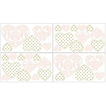 Amazon.com: Sweet Jojo Designs Amelia Pink Damask and Gold