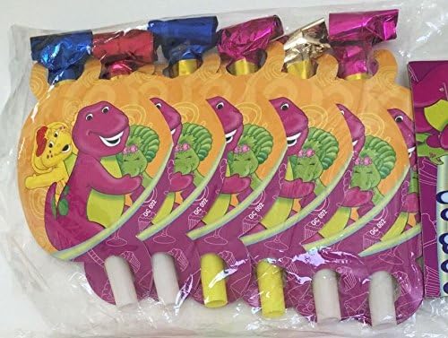 Barney Party Blowouts x6 Decoration Baby Bop Dinosaur