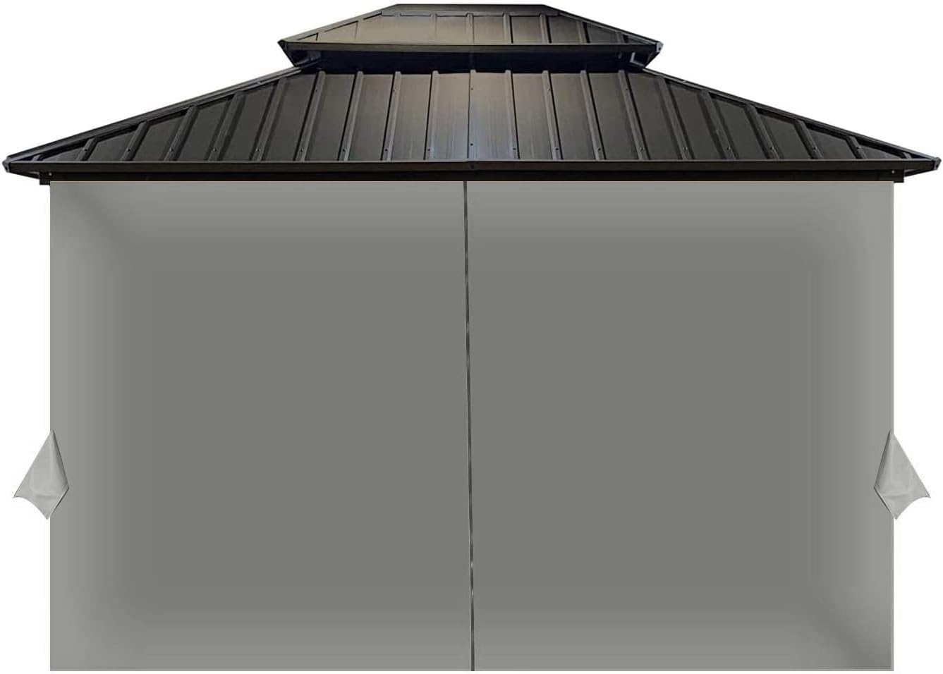 Outdoor Curtains - COWVIE Gazebo Curtain Replacement Universal 4-Panel Sidewalls 10' x 12' (Only Curtain)