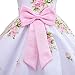 Weixinbuy Girls Dance Pageant Birthday Flower Printed Bowknot Sleeveless Dress