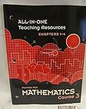 Paperback Prentice Hall Mathematics Course 3 All-in-One Teaching Resources Chapters 1-4 ISBN 0133721310 by Pearson Book