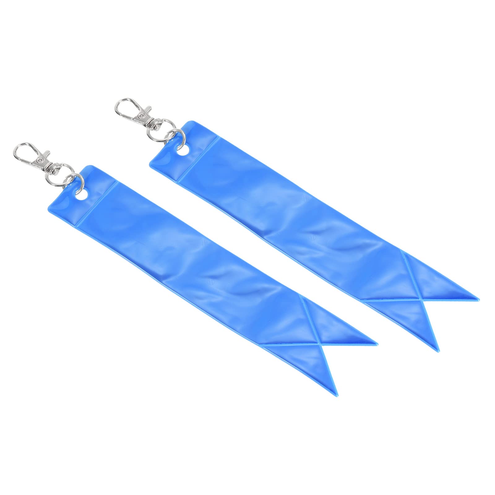 PATIKIL Safety Reflector, 2 Pack Tag Pendant PVC Reflective Gear Keychain for Backpack Bag Jacket, Blue